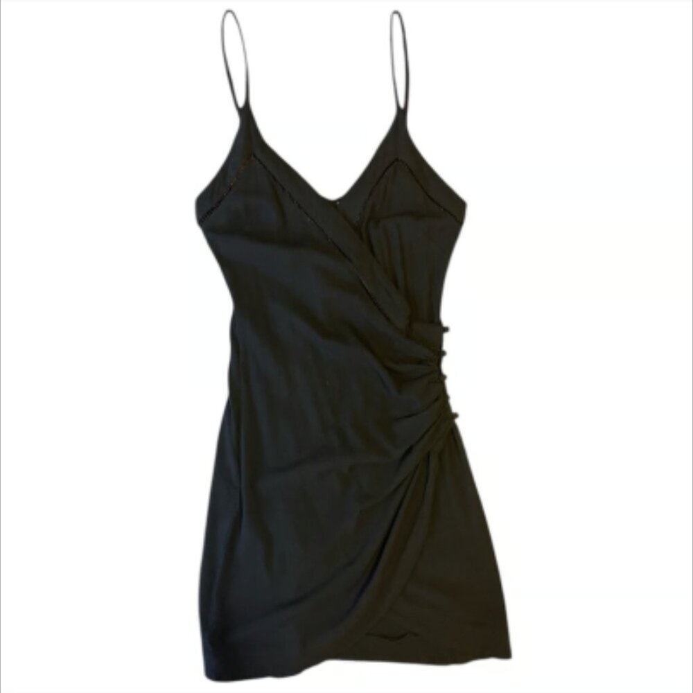 Free People Faux Wrap Ruched Mini Dress Size Small